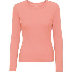cs2055-brightcoral-geripptes-t-shirt-langarm-frau-colorful-standard-organic-bright-coral-bright-coral