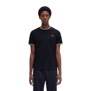 fpm1588-w53-t-shirt-mit-doppeltem-rand-fred-perry-bleu-marine-ecru-nid-d-abeille