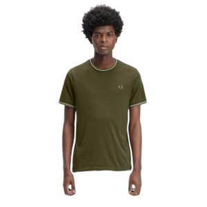 fpm1588-w92-t-shirt-mit-doppeltem-rand-fred-perry-vert-bouteille-gris-huitre-clair-vert-laurel-wreath
