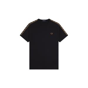 fpm4613-s77-t-shirt-fred-perry-contrast-tape-ringer-schwarz-grau