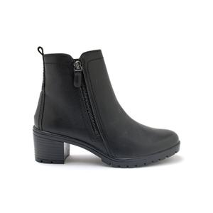 2010453-0026-damenstiefeletten-aus-leder-mit-doppeltem-reissverschluss-pediconfort-schwarz