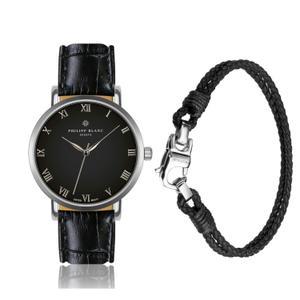 spa6-1-uhr-und-armband-aus-krokodilleder-philipp-blanc-bern-schwarz-40-mm