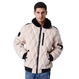 2250025-bg2-daunenjacke-mit-fliegerkragen-und-pelzbesatz-project-x-paris-beige