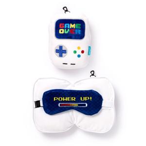 cush248-pluschiges-2-in-1-reisekissen-videospielkonsole-puckator-relaxeazzz-game-over-weiss-19x14x9-cm