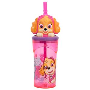 755151-becher-mit-strohhalm-und-3d-figur-stor-paw-patrol-multicolor-360-ml